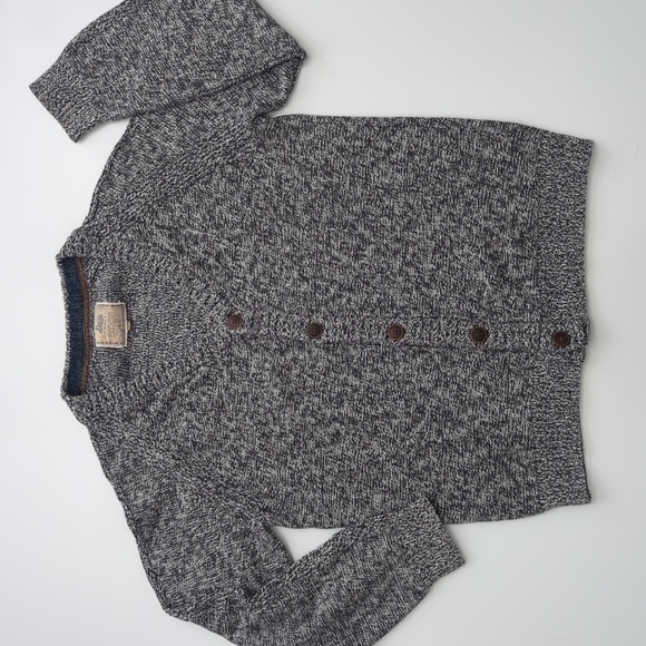 G.H. Bass Marled Button Front Cardigan Sweater Gray/Black size Large - Picture 8 of 8